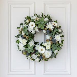 Medium White Sympathy Wreath