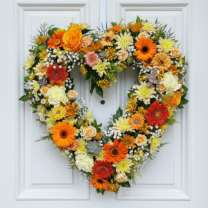 Heart Wreath - Citrus Tones