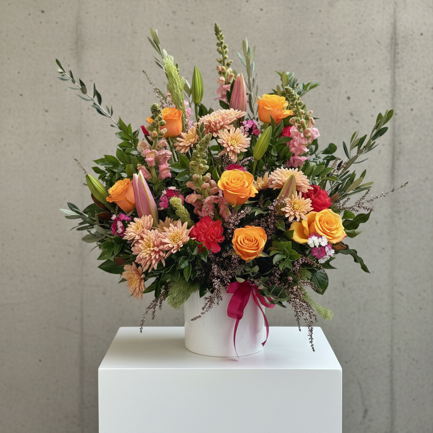 Seasonal Showstopper Blooms - Large Ceramic Arrangement - Image 2