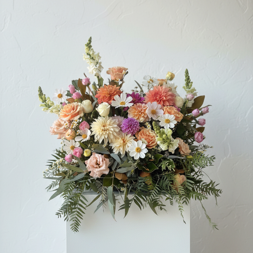 Seasonal Showstopper Blooms - Large Ceramic Arrangement - Image 4